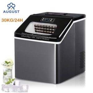 30kg Computerized Ice Dispenser for Residence Use – Multi-Operate Moveable Mini Ice Maker with Water Dispenser