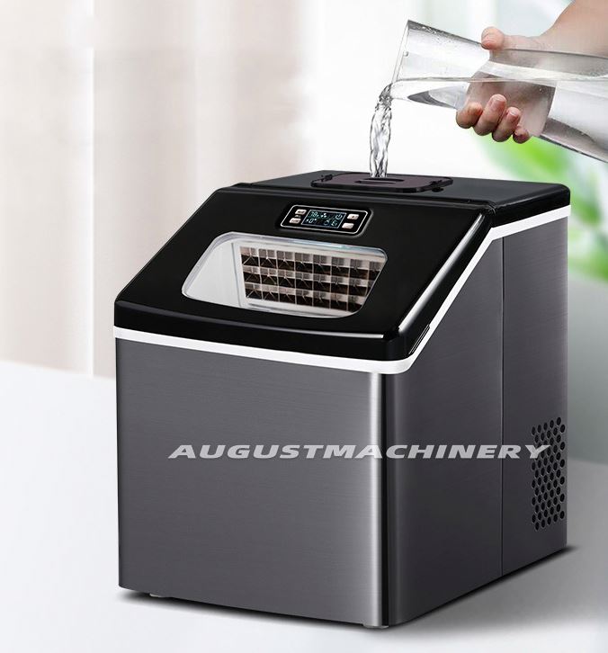 30kg Computerized Ice Dispenser for Residence Use - Multi-Operate Moveable Mini Ice Maker with Water Dispenser