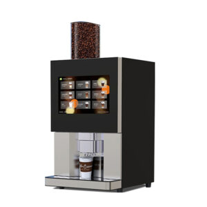 Computerized 24-Hour Espresso and Tea Merchandising Machine with Desktop Espresso Grinder