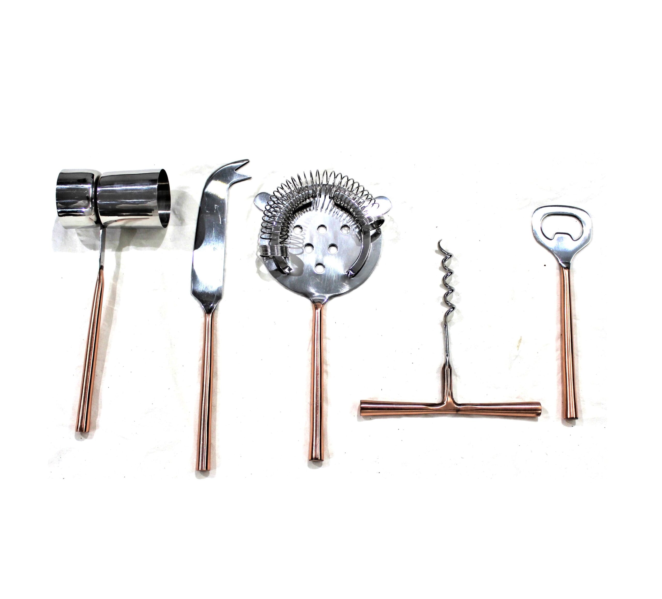 New Steel Barware Device Set with Equipment - Stainless Metal Bar Instruments